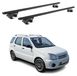 Subaru Barre de toit porte-bagages pour Subaru Justy 2003-2007, 90 kg, aluminium, noir