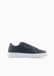 Armani Exchange Blauwe Leren Sportieve Sneakers Met Rubberen Zool En Veters