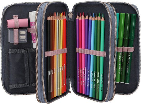 Miss Melody 13415 3-vaks etui met paardenmotief