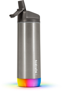 Hidrate Spark Steel Smart Waterfles - 500 ml - Straw - Brushed Stainless Steel