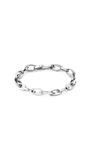 Calvin Klein zilverkleurige roestvrijstalen schakelarmband voor dames