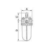 Riegler 748 S Mistolie, standaard met polycarbonaathouder en beschermmand