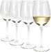 Excellent Houseware Wijnglazen - 4x stuks - glas - 410 ml - witte wijnglazen