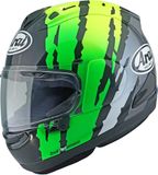 Arai RX-7V Evo Integraalhelm, geel, groen, zwart, geel, M