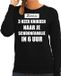 Bellatio Decorations Shoppartners Bv Zwarte foute Kersttrui / sweater - Kerst is 3 keer knikken naar schoonfamilie - dames - Kerstkleding / Christmas outfit M