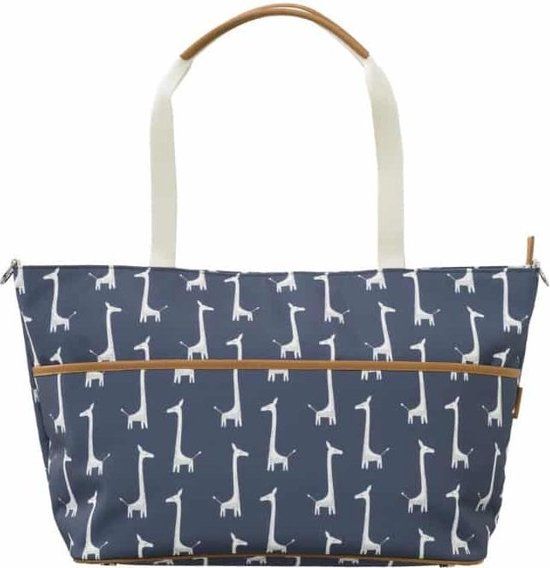 Fresk Verzorgingstas Giraf - Blauwmarine - Katoen - Schoudertas