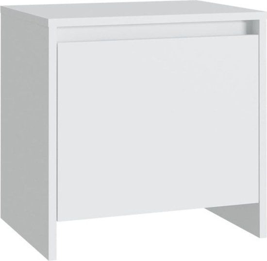vidaXL Nachtkastje 45x34x44,5 cm Hout Wit