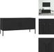 vidaXL Meuble TV 105x35x50 cm acier noir