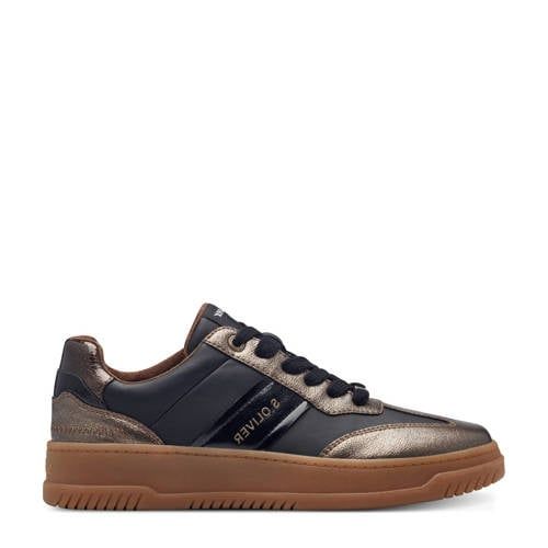 s.Oliver sneakers zwart/goud