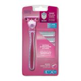Dr. Protect Trilama scheerapparaat voor dames, 1 scheerapparaat + 4 messen (waarvan 1 reeds gemonteerd) met aloë vera weekmakerband
