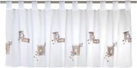 Elbersdrucke Bistro Gordijn 48x140 cm wit-bruin transparant