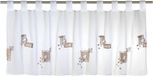 Elbersdrucke Bistro Gordijn 48x140 cm wit-bruin transparant