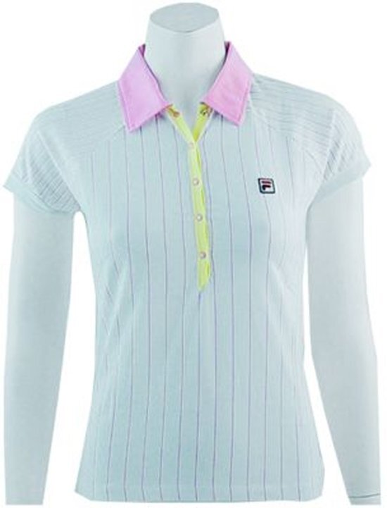 Fila Polo Jersey - Sportpolo - Dames - Maat S - White;Pink;Yellow