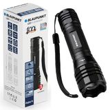 Blaupunkt Zaklamp LED zaklamp helder 300 lumen, 5 modi, verstelbare focus, IPX4 waterbestendig, aluminiumlegering, duurzaam, 4 uur looptijd, anti-slip grip - cadeau kamperen, wandelen, outdoor