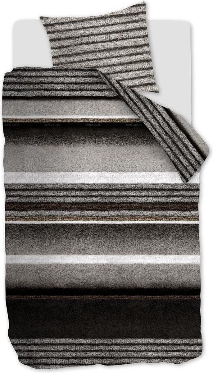 Riviera Maison Mohair Dekbedovertrek - Eenpersoons - 140x200/220 cm - Bruin