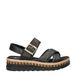 Rieker Zwarte Leren Sandalen