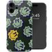 Selencia Hoesje - Geschikt voor Apple iPhone 16 - Backcover geschikt voor MagSafe - Wavy Smiley Green