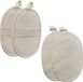 Relaxdays loofah spons - set van 4 - natuurspons voor lichaam & gezicht - peeling en reiniging - badspons - beige