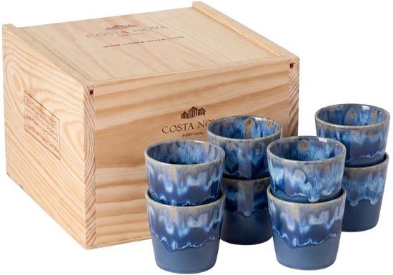 Costa Nova Koffiekopjes Grespresso Denim 190 ml - 8 stuks