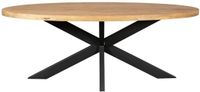 Merkloos Starfurn Eettafel Dakota Bruin Mangohout Metaal 90x160x76 cm