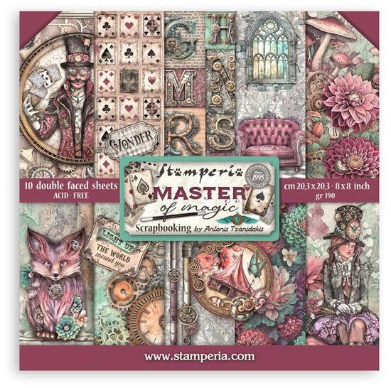 Stamperia Master of Magic 8x8 Inch Paper Pack