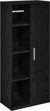 vidaXL Badkamerkast met rolhouder 39x22x90 cm zwart
