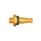 Riegler 107653-247.69 Onmiskenbare nippel NW 5, messing blank, G 1/8 AG, blauw, 1 stuk