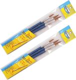 Centrum Penselen - Set van 6 stuks - Synthetisch Haar - Rond - Geschikt voor Acryl Verf - Maat 8, 10, 12