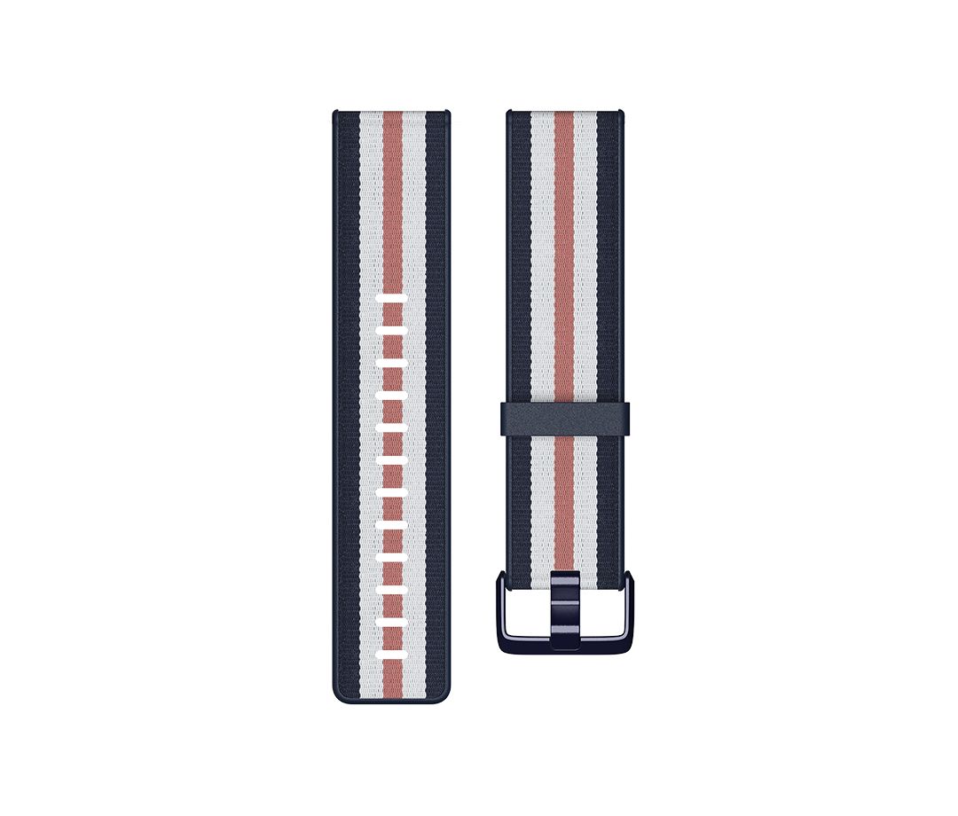 Fitbit Versa woven accessory band - navy/roze - small