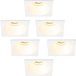Ledvion – 6x LED Inbouwspot Rond 81x81mm – Wit – Dimbaar – Kantelbaar – GU10 – 2700K – 3W – IP20