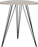 Safavieh Bijzettafel Wolcott Grijs MDF Metaal Rond Klassiek 49 x 49 x 60 cm