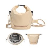 K&F CONCEPT fototas, modieuze schoudertas, lichte en draagbare fototas, ideaal voor kleine tassen met hybride camera's, beige