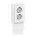 Habengut 2-voudige verticale stopcontacteneenheid voor plint "Berlijn" van PVC, wit