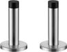 Sans marque 2x Butoirs de porte en acier inoxydable avec tampon en caoutchouc - Butoirs de porte pour intérieur - Butoirs de porte protection murale - Butoirs de porte faciles à installer - Argent