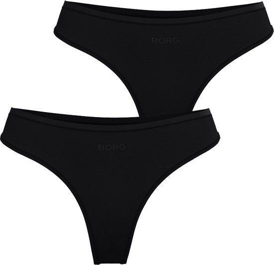 Björn Borg dames Soft Touch string (2-pack) - zwart