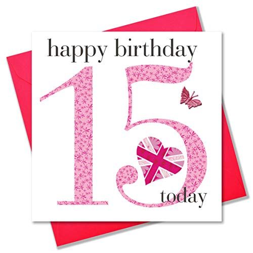 Claire Giles Age 15 Girl Birthday Card, AGE15G