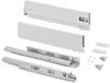Emuca Vertex Lade met 3D-regeling, Hoogte 131mm, Diepte 550mm, Staal, Wit Gelakt
