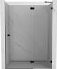Mexen Lunar porte de douche battante droite 140 cm, transparent, noir