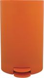 MSV Osaki Badkamerprullenbak – Kleine Prullenbak Badkamer met Pedaal – 3 Liter – Polypropyleen – Oranje – Rond