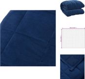 vidaXL Verzwaringsdeken, blauw, 220 x 260 cm, 11 kg, stof