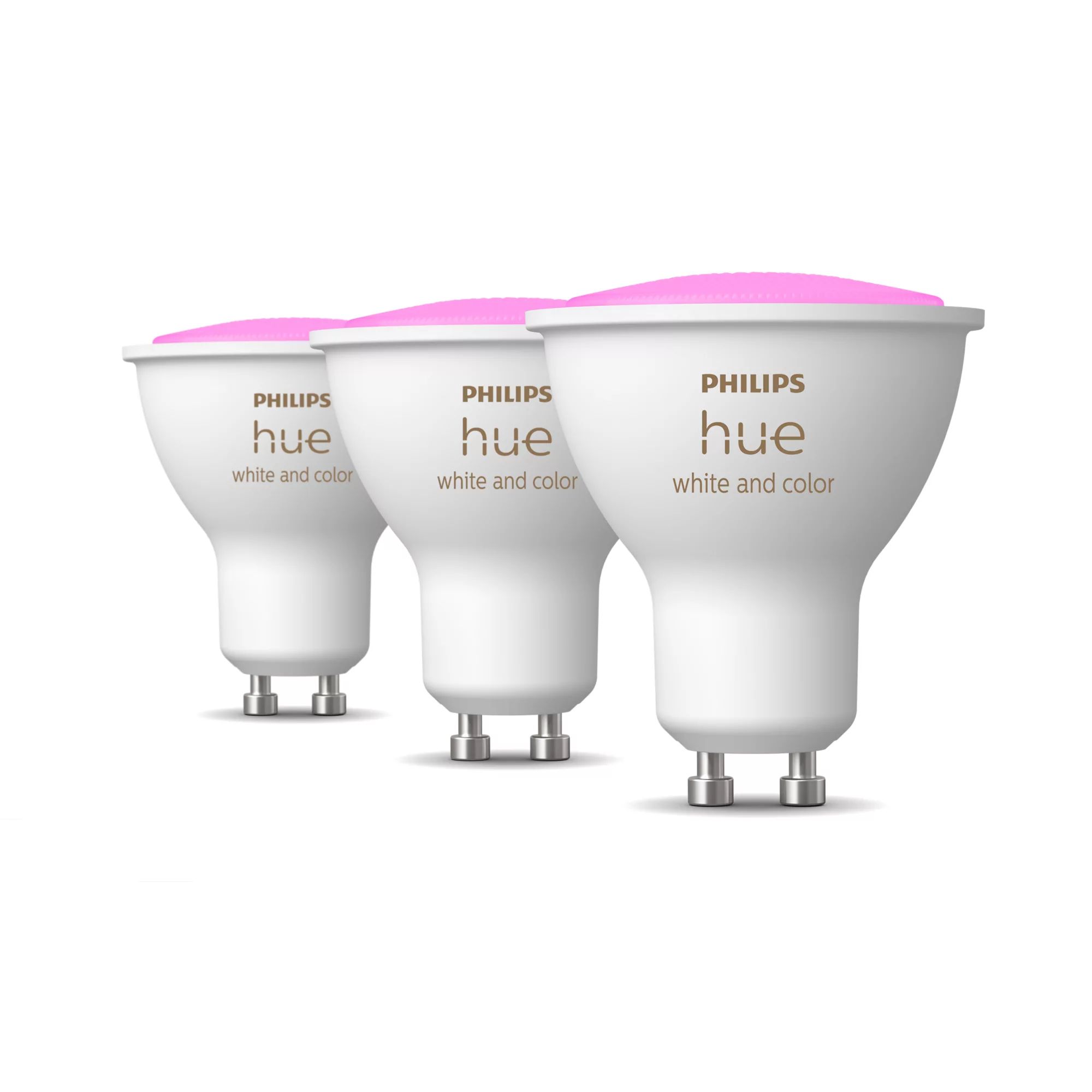Philips Hue White and Color Ambiance GU10 Smart Spot - 3-Pack - Bluetooth
