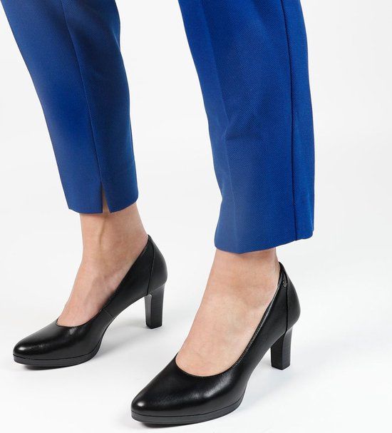 No Stress - Dames - Zwarte leren pumps - Maat 37