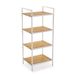 Versa Badkamerschappen White Metaal PVC Bamboe (32,5 x 95 x 39 cm)
