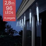 Lumineo IJspegelverlichting - 2,8 meter - 8 ijspegels - koel wit