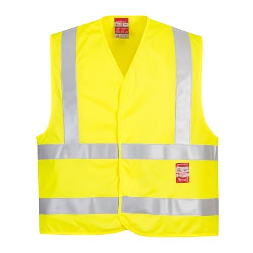 Portwest FR75 Hi-Vis Vest - Flame Retardant - Yellow - L/XL