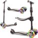 Sun Baby Trottinette pour enfant avec roues lumineuses, tricycle, réglable, gris