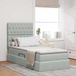 Maison Exclusive - Lit coffre avec matelas, gris clair, 100 x 200 cm, velours