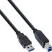 InLine USB-A naar USB-B kabel - USB3.0 - zwart - 3 meter