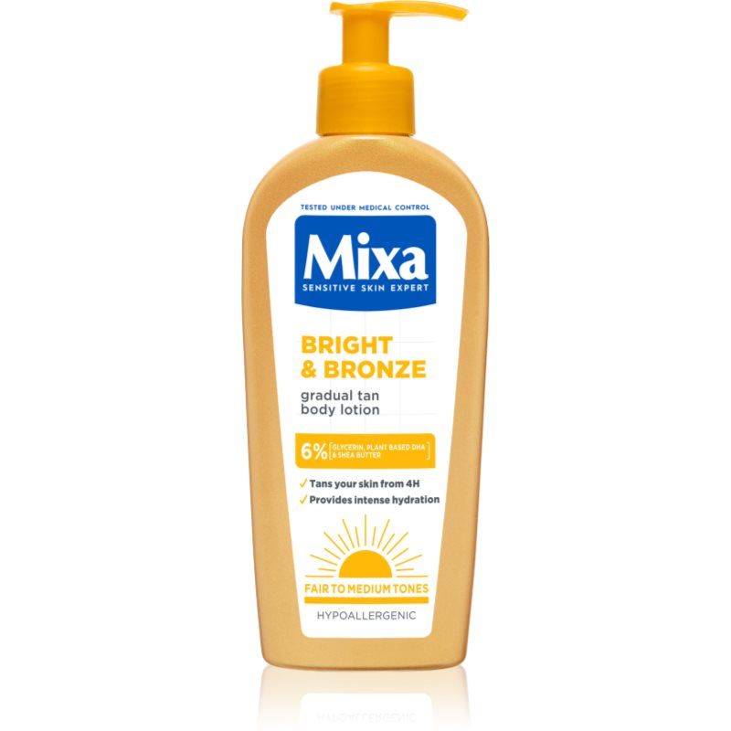 Mixa Bright & Bronze Self-Tanning Cream, 250 ml