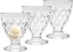 Urban Living Coupes à glace/bols à glace - 3x pièces - 280 ml - verre - avec relief - bol à dessert